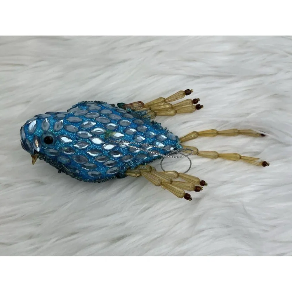 Vintage Beaded Blue Bird 6